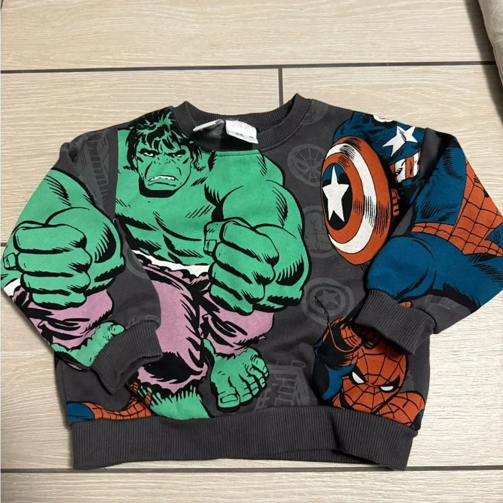 New no tags baby zara Marvel Avengers Pullover Sweatshirt 12/18 months
